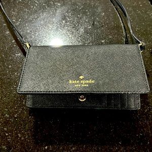 Kate Spade Black crossbody wallet